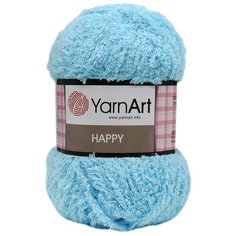 Пряжа YarnArt Happy 100гр 175м (100% микрополиэстер) (776 голубой), 4 мотка