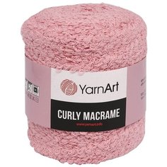 Пряжа YarnArt Curly Macrame 500гр 195м (60% хлопок, 40% вискоза и полиэстер) (762 розовый), 2 мотка