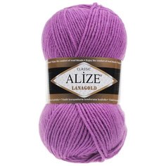 Пряжа для вязания Alize Lanagold 100гр., 240м (49%шерсть, 51%акрил) (260 орхидея), 5 мотков