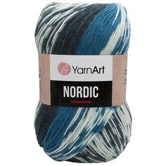 Пряжа YarnArt Nordic 150гр 510м (20% шерсть, 80% акрил) (662 меландж), 3 мотка