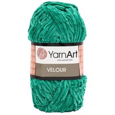 Пряжа YarnArt Velour 100г 170м (100% микрополиэстер) (856 изумрудный), 5 мотков