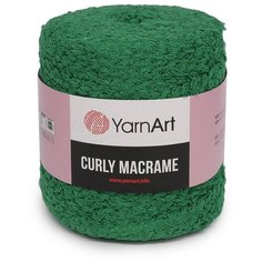 Пряжа YarnArt Curly Macrame 500гр 195м (60% хлопок, 40% вискоза и полиэстер) (759 изумрудный), 2 мотка