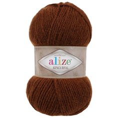 Пряжа для вязания Alize Alpaca royal 100г 250м (55 % акрил - 30 % альпака -15 % шерсть) (690 кирпичный меланж), 5 мотков