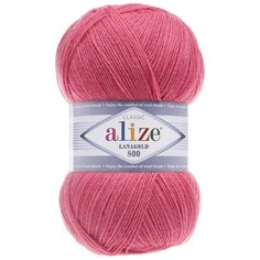 Пряжа ALIZE Lanagold 800 100гр.,800м (49%шерсть, 51%акрил) (359 темная роза)