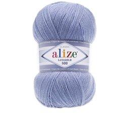 Пряжа для вязания Alize Lanagold 800 100гр.,800м (49%шерсть, 51%акрил) (40 голубой), 5 мотков
