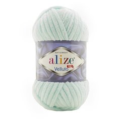 Пряжа для вязания Alize Velluto 100гр. 68м. (100% микрополиэстер) (15 водяная зелень), 5 мотков