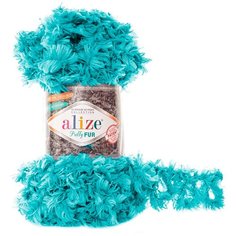 Пряжа для вязания Alize Puffy Fur 100гр. 6м. (100% полиэстер) (6119 секционный), 5 мотков