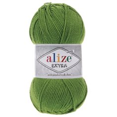 Пряжа для вязания Alize EXTRA 100гр. 220м (90% Aкрил - 10% Шерсть) (210 зеленый), 5 мотков