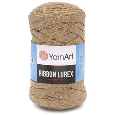 Пряжа YarnArt Ribbon Lurex 250гр 110м (60% хлопок, 20% вискоза, полиэстер, 20% металлик) (735 капучино), 4 мотка