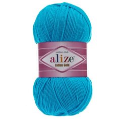 Пряжа для вязания Alize Cotton gold (55% хлопок,45%акрил)ТУ (16 Океан), 5 мотков
