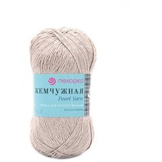 Пряжа Пехорка Жемчужная 100гр. 425м. (50% хлопок, 50% вискоза) (43-Суровый лен), 5 мотков