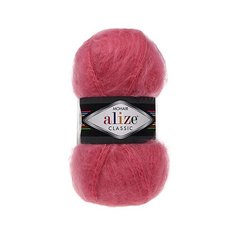 Пряжа для вязания Alize Mohair classic new 100гр. 200м (25%мохер, 24%шерсть, 51%акрил) (170 т.-розовый), 5 мотков