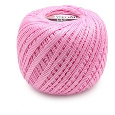 Пряжа YarnArt LILY 50гр 225м (100% хлопок) (319 розовый), 8 мотков