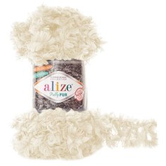 Пряжа для вязания Alize Puffy Fur 100гр. 6м. (100% полиэстер) (6113 секционный), 5 мотков