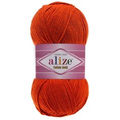 Пряжа для вязания Alize Cotton gold (55% хлопок,45%акрил)ТУ (36 Терракот), 5 мотков