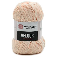 Пряжа YarnArt Velour 100г 170м (100% микрополиэстер) (869 пудровый), 5 мотков