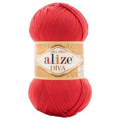 Пряжа для вязания Alize Diva 100гр. 350м. (100% микрофибра) ТУ (366 Гранатовый Камень), 5 мотков