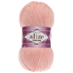 Пряжа для вязания Alize Cotton gold (55% хлопок,45%акрил)ТУ (393 светло-розовый), 5 мотков