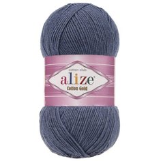 Пряжа для вязания Alize Cotton Gold Plus 100гр., 200м. (55% хлопок, 45%акрил) ТУ (203 джинс меланж), 5 мотков