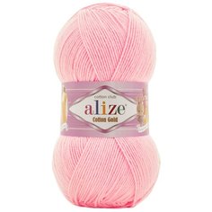 Пряжа для вязания Alize Cotton gold (55% хлопок,45%акрил)ТУ (518 Розовый), 5 мотков