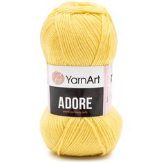 Пряжа YarnArt Adore 100гр 280м (100% акрил с эффектом анти-пиллинга) (332 лимонный), 5 мотков