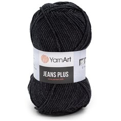 Пряжа YarnArt Jeans Plus 100гр 160м (55% хлопок, 45% полиакрил) (28 графит), 5 мотков