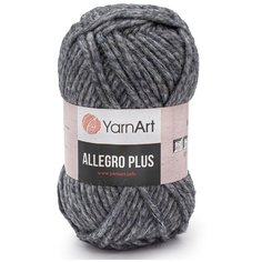 Пряжа YarnArt Allegro Plus 100гр 110м (16% шерстъ, 28% полиамид, 56% акрил) (707 серый меланж), 5 мотков