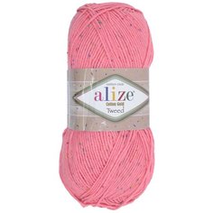 Пряжа для вязания Alize Cotton Gold Tweed 100г 330м (57% хлопок, 40% акрил, 3% полиэстер) (33 розовый), 5 мотков