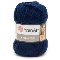 Пряжа YarnArt Alpine Alpaca 150гр 120м (30% альпака, 10% шерсть, 60% акрил) (437 синий), 3 мотка