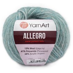 Пряжа YarnArt Allegro 50гр 145м (13% шерстъ, 41% полиамид, 46% акрил) (718 голубой меланж), 10 мотков