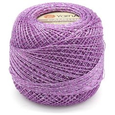 Пряжа YarnArt Camelia 20гр 190м (70% полиэстер, 30% металлик) (414 сиреневый/серебро), 10 мотков