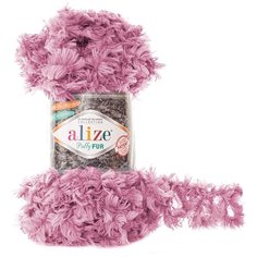Пряжа для вязания Alize Puffy Fur 100гр. 6м. (100% полиэстер) (6103 секционный), 5 мотков