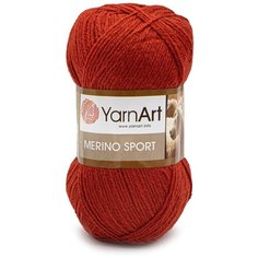 Пряжа YarnArt Merino Sport 100гр 400м (50% шерсть, 50% акрил) (764 красный), 5 мотков