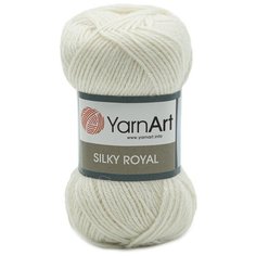 Пряжа YarnArt Silky Royal 50гр 140м (35% шелковая вискоза, 65% шерсть мериноса) (447 белый), 5 мотков