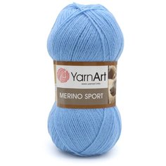 Пряжа YarnArt Merino Sport 100гр 400м (50% шерсть, 50% акрил) (768 голубой), 5 мотков