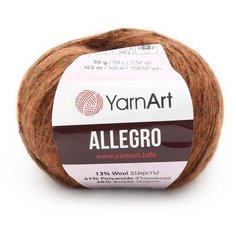 Пряжа YarnArt Allegro 50гр 145м (13% шерстъ, 41% полиамид, 46% акрил) (712 темно-оранжевый меланж ), 10 мотков
