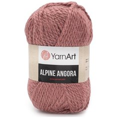Пряжа YarnArt Alpine Angora 150гр 150м (20% шерсть, 80% акрил) (342 пыльная роза), 3 мотка