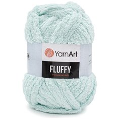 Пряжа YarnArt Fluffy 150гр 70м (100% микрополиэстер) (712 нежно-голубой), 3 мотка