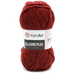 Пряжа YarnArt Allegro Plus 100гр 110м (16% шерстъ, 28% полиамид, 56% акрил) (711 красный меланж), 5 мотков