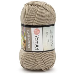 Пряжа YarnArt Super Merino 100гр 300м (25% шерсть, 75% акрил) (383 холодный беж), 5 мотков