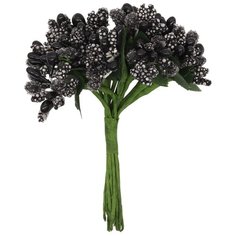 Букетик декоративных цветов, 2см (черный) АЙРИС пресс
