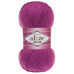 Пряжа для вязания Alize Cotton gold (55% хлопок,45%акрил)ТУ (122 Сливовый), 5 мотков