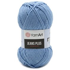 Пряжа YarnArt Jeans Plus 100гр 160м (55% хлопок, 45% полиакрил) (15 светлый джинс), 5 мотков