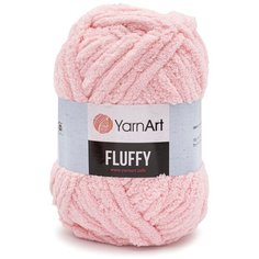 Пряжа YarnArt Fluffy 150гр 70м (100% микрополиэстер) (714 розовый), 3 мотка