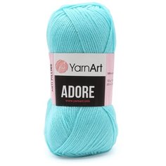 Пряжа YarnArt Adore 100гр 280м (100% акрил с эффектом анти-пиллинга) (342 светло-бирюзовый), 5 мотков