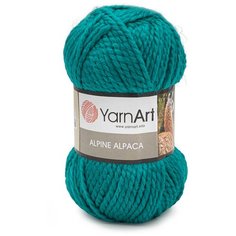 Пряжа YarnArt Alpine Alpaca 150гр 120м (30% альпака, 10% шерсть, 60% акрил) (446 бирюзовый), 3 мотка