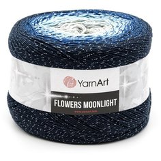 Пряжа YarnArt Flowers Moonlight 260гр 1000м (53% хлопок, 43% полиакрил, 4% металлик) (3261 секционный), 2 мотка