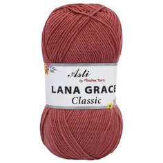 Пряжа из Троицка Lana Grace Classic 100гр. 300м. (25% мериносовая шерсть, 75% акрил супер софт) (1670 восторг), 5 мотков Троицкая камвольная фабрика