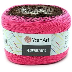 Пряжа YarnArt Flowers Vivid 250гр 1000м (55% хлопок, 45% полиакрил) (501 секционный), 2 мотка