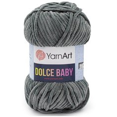 Пряжа YarnArt Dolce Baby 50гр 85м (100% микрополиэстер) (760 серый), 5 мотков